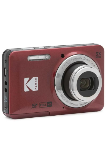 Kodak Friendly Zoom FZ55/5x Yakınlaştırma Dijital Fotoğraf Makinesi-Kırmızı resmi