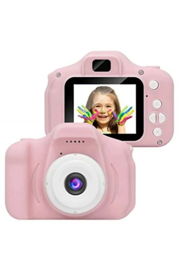 Torima Pembe Renk Mini 1080p Hd Çocuk Kamera Dijital Fotoğraf Makinesi 2.0 Inç Ekran resmi