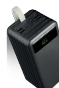 Powerway 80.000 Mah Kablolu Dijital Göstergeli Gerçek 80.000 Mah Garantili Işıklı Kamp Tx80 Siyah Powerbank resmi